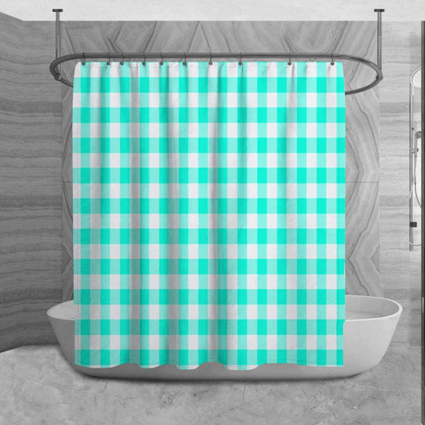 Latitude Run® Nykeisha Gingham Shower Curtain Wayfair